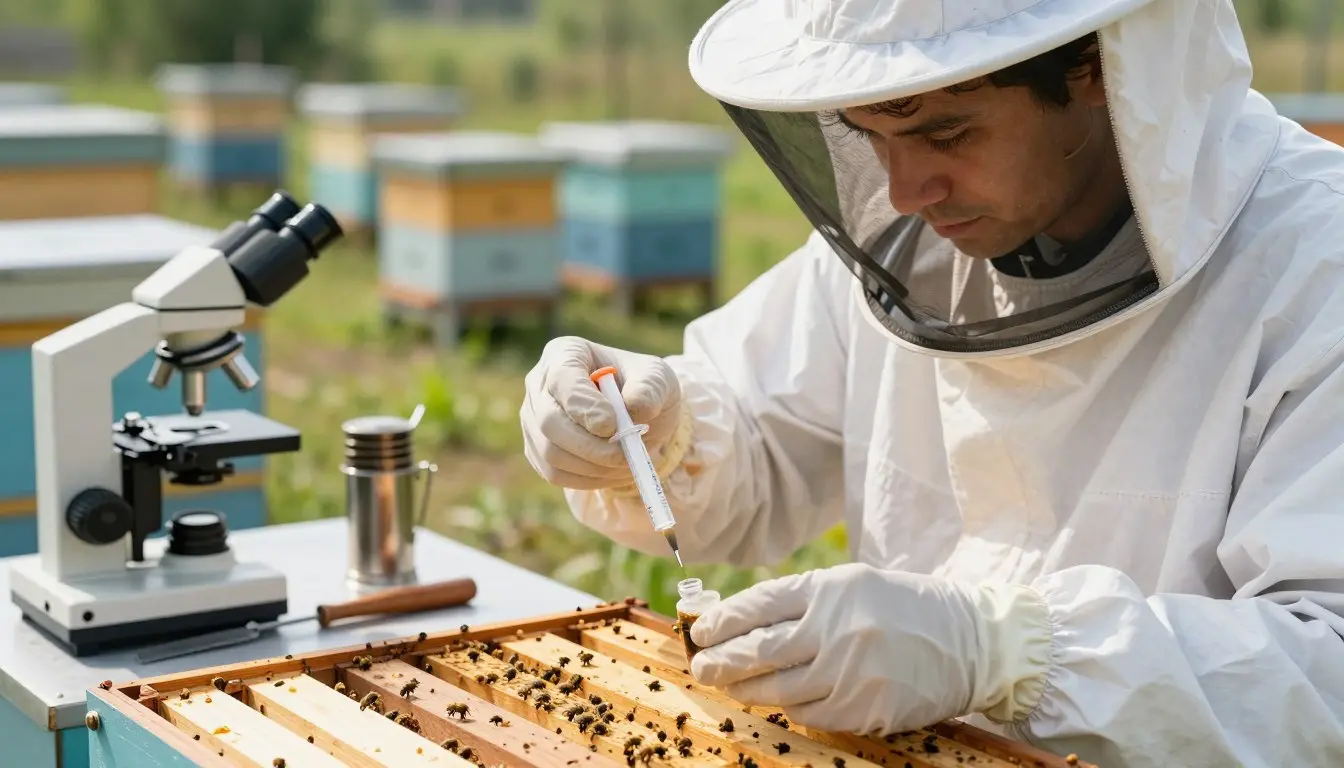 how to collect a bee disease sample for testing