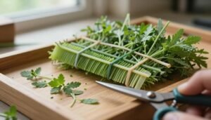 how to cut and rubber-band wild comb into frames