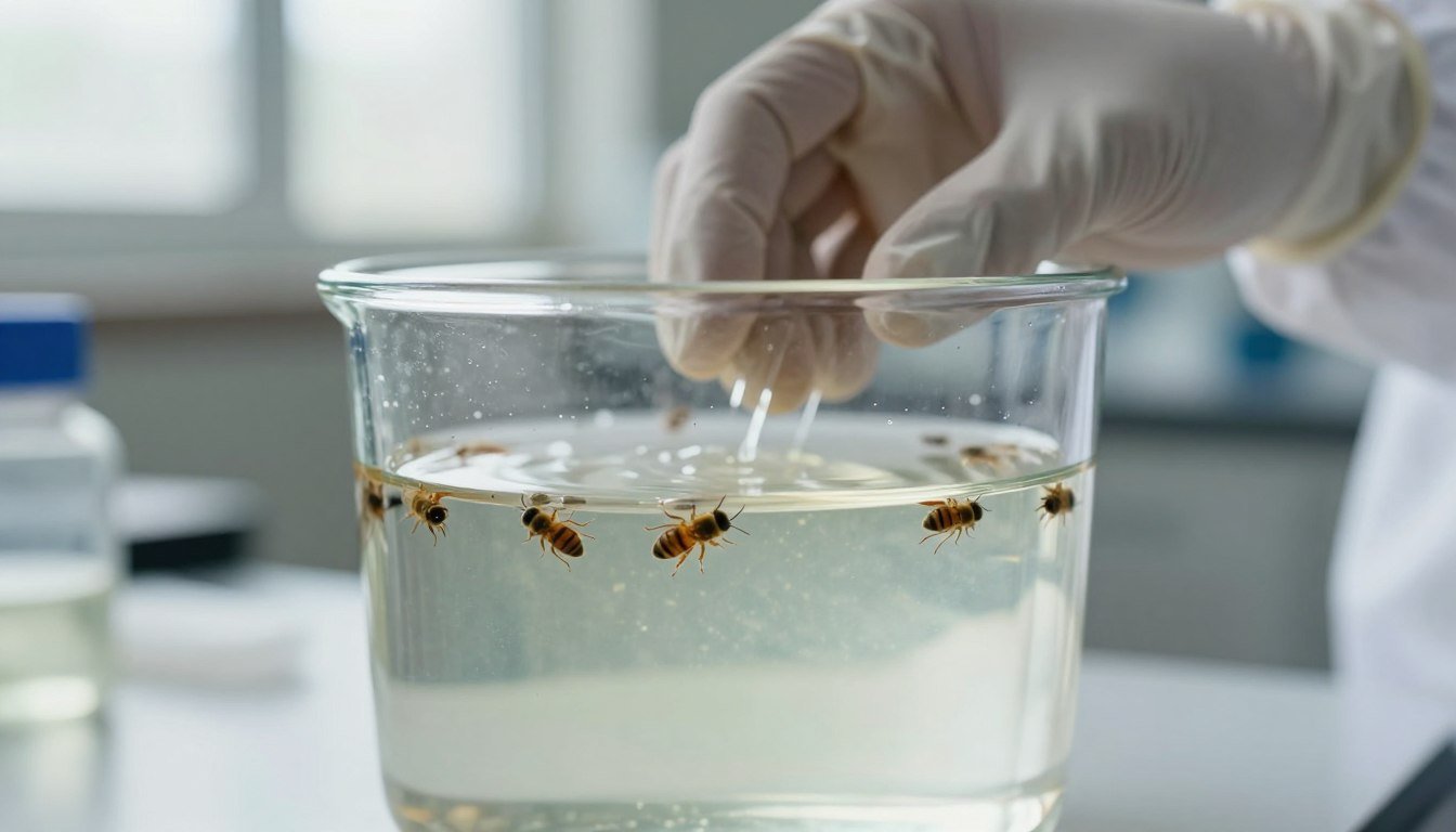 how to do an alcohol wash for varroa mites