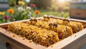 how to feed pollen patties to a new colony