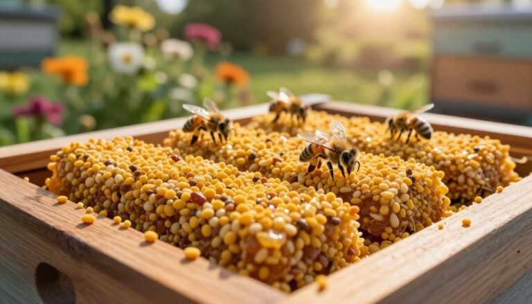 how to feed pollen patties to a new colony