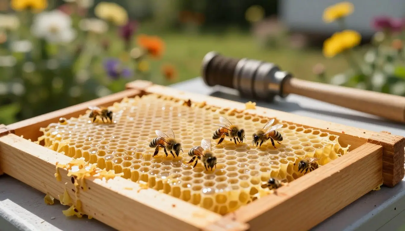 how to get bees to draw out plastic foundation