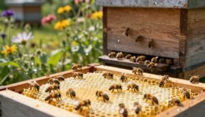 how to get bees to draw out wax foundation