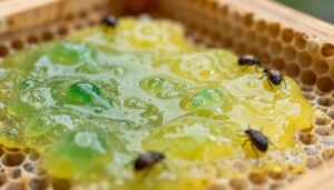 how to recognize small hive beetle slime out