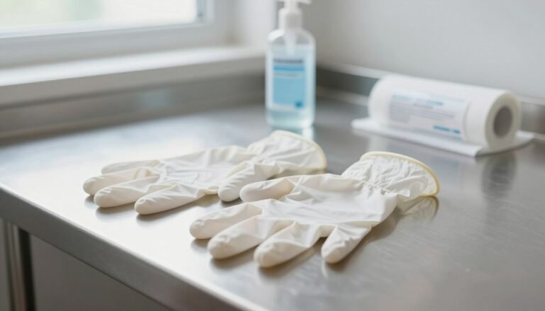 how to sanitize gloves without slowing inspections