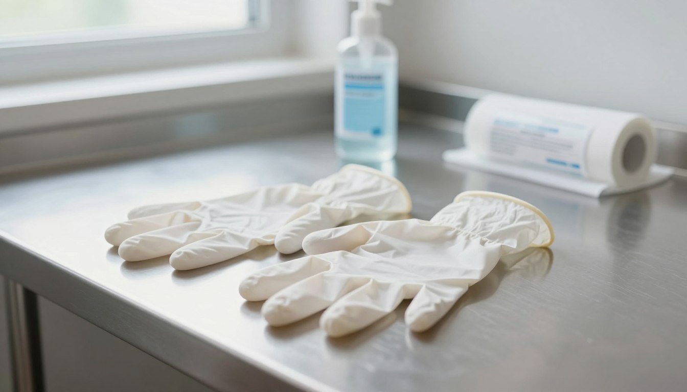 how to sanitize gloves without slowing inspections
