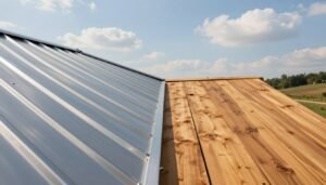 metal roof vs painted wood cover
