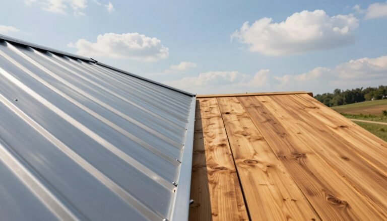 metal roof vs painted wood cover