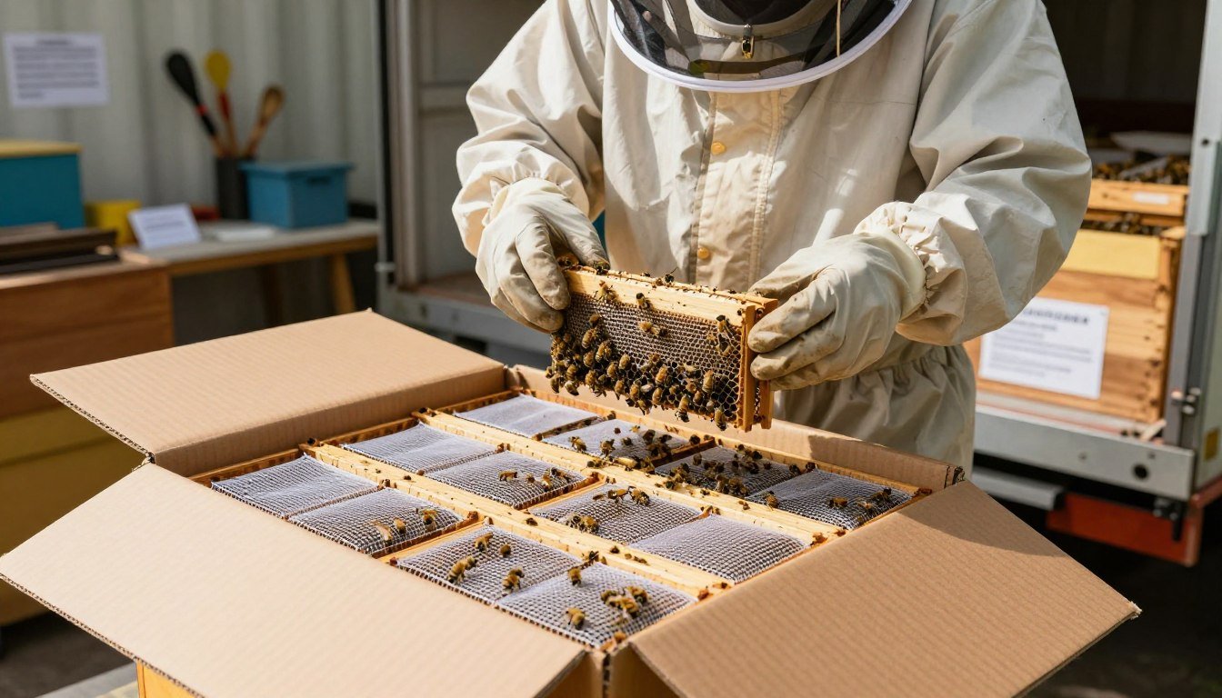 packaging live bees for local pickup safely