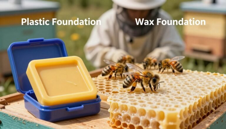 plastic foundation vs wax foundation