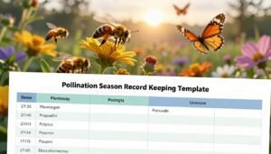 pollination season record keeping template