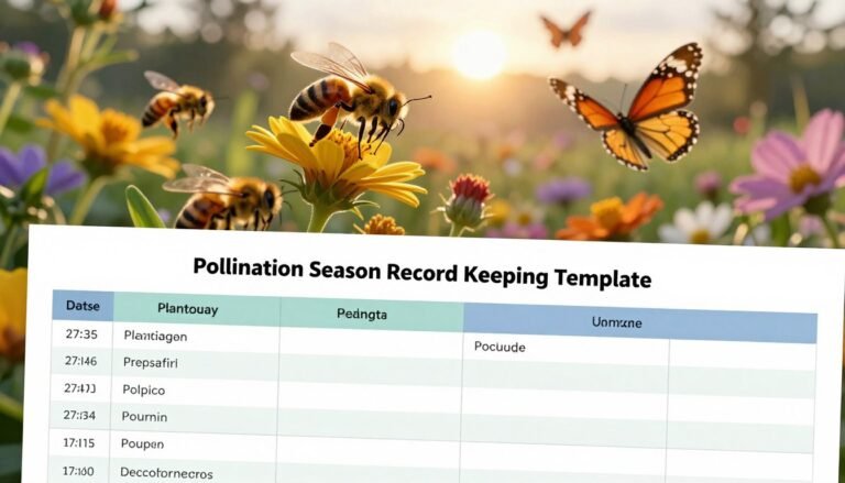 pollination season record keeping template