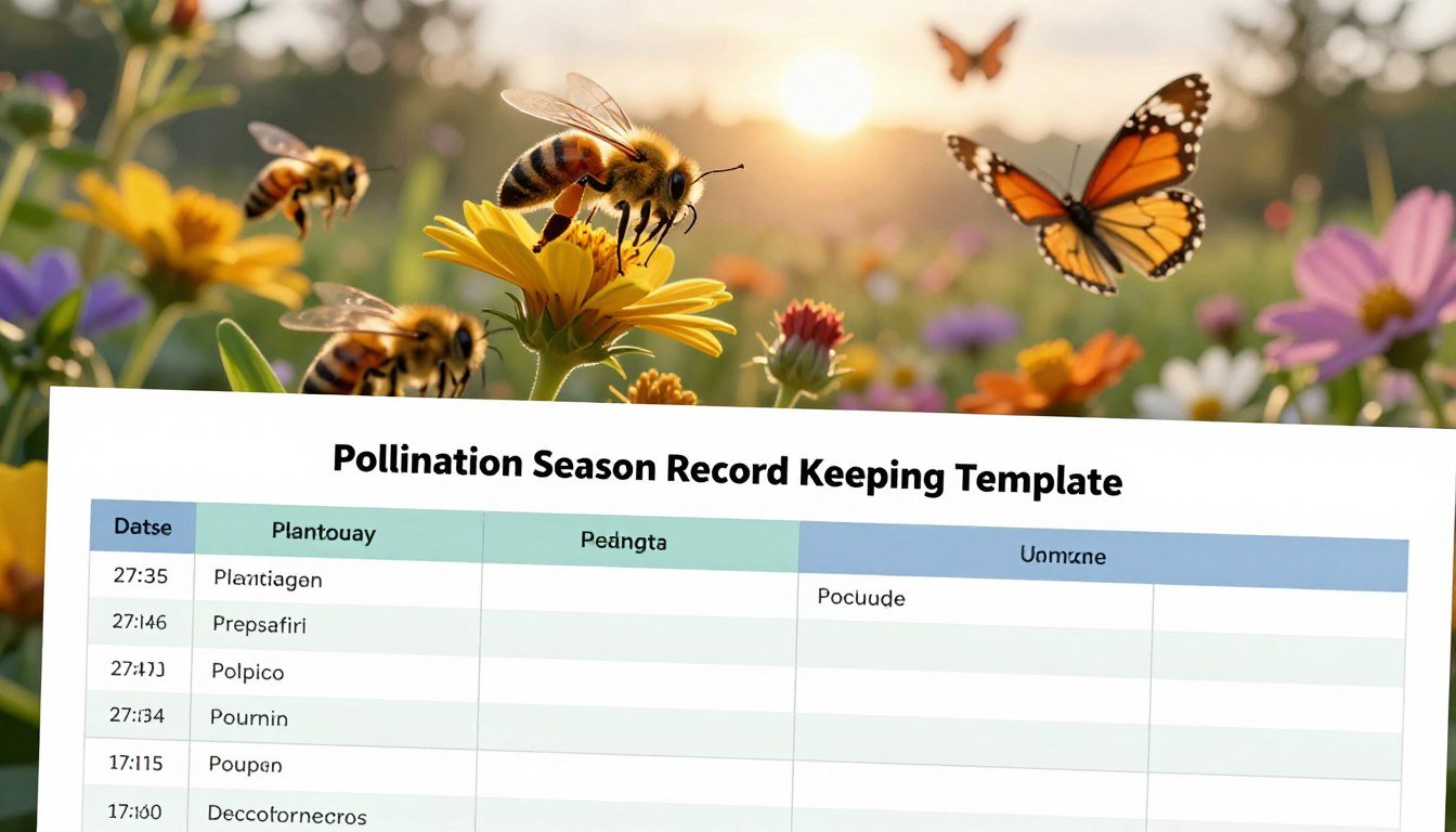pollination season record keeping template