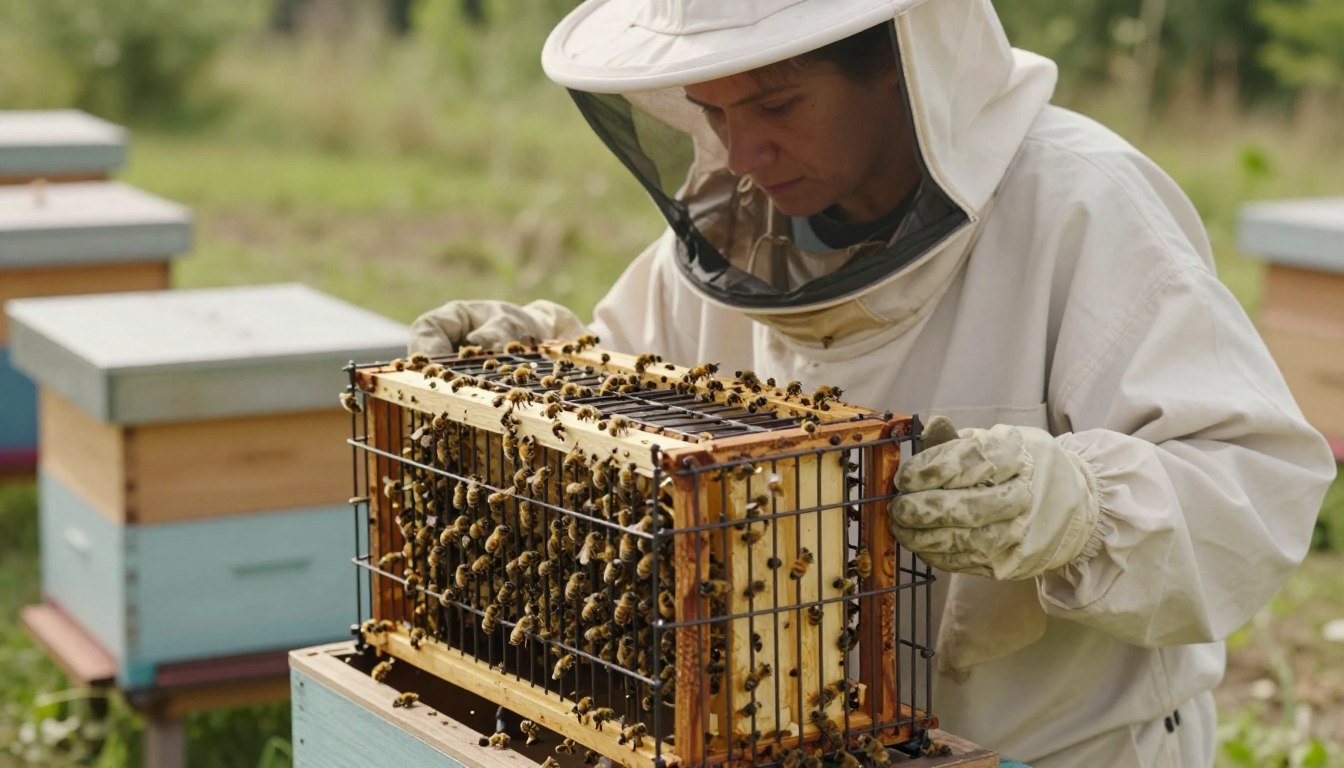 queen introduction with a push-in cage step by step