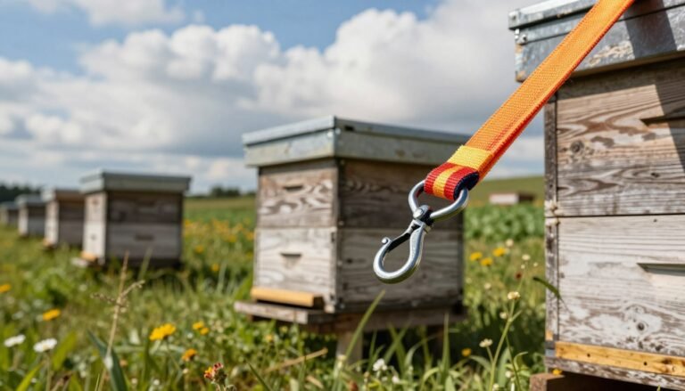 ratchet straps for windy apiaries