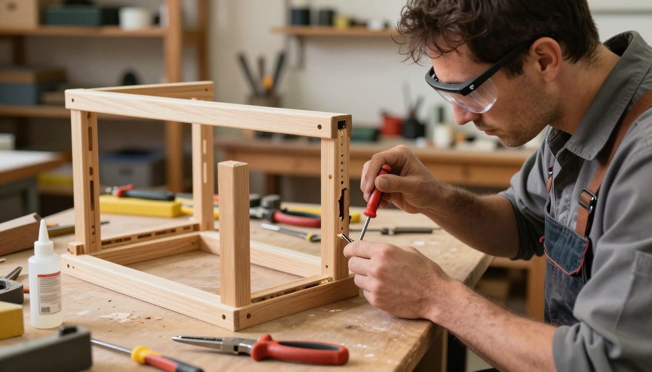 replacing broken frame ears and end bars