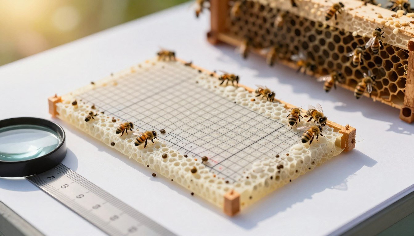 sticky board varroa count chart