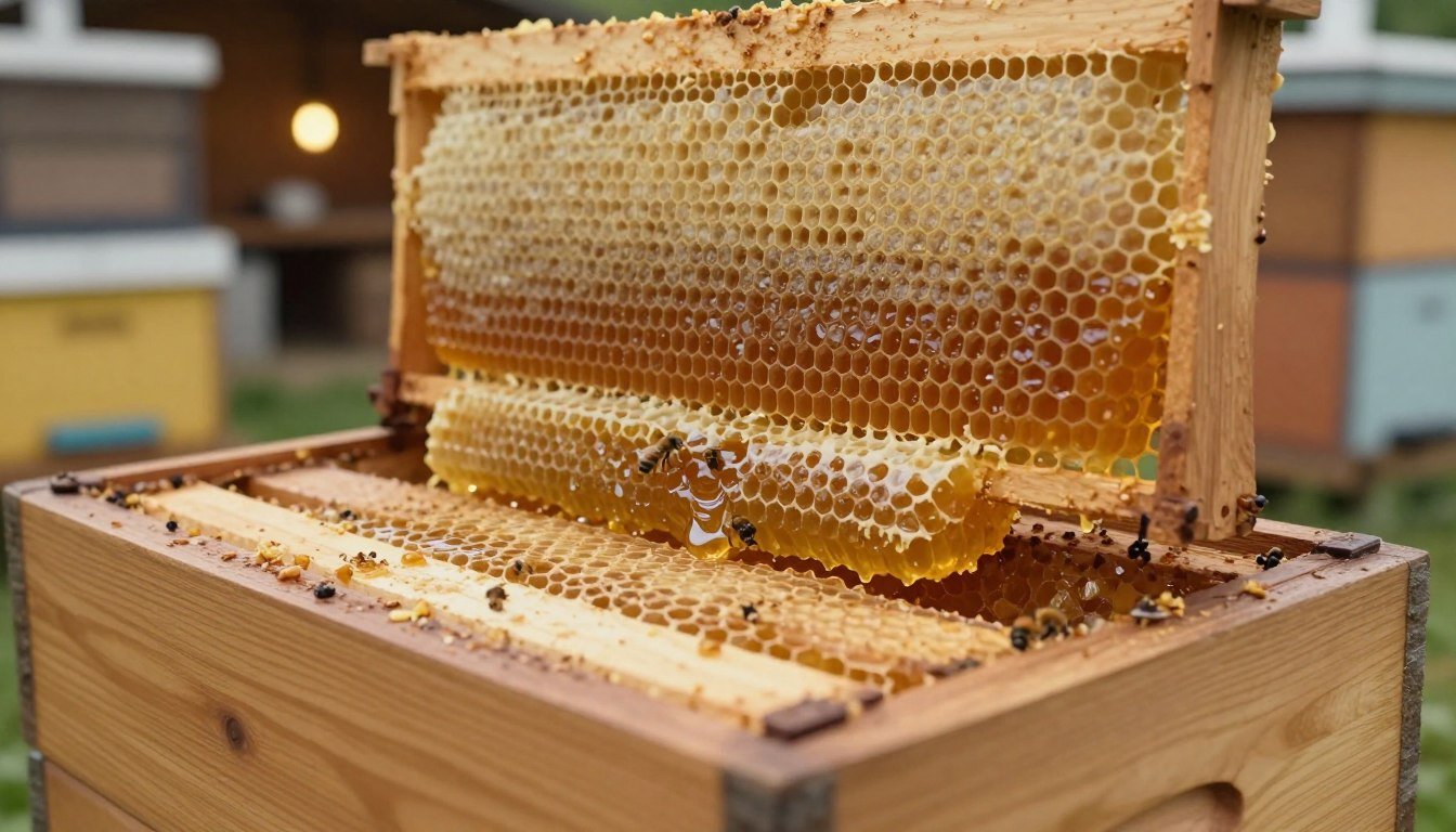 storing supers with drawn comb between flows