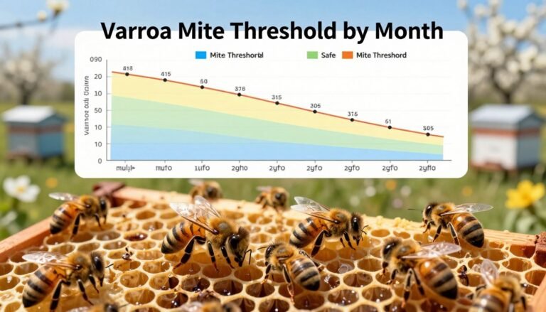 varroa mite threshold by month