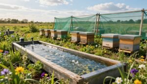 water setup for temporary pollination yards