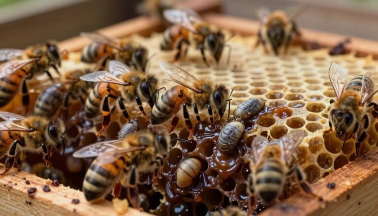 what causes slimy brood in a hive