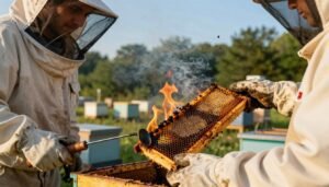 when to burn comb after American foulbrood