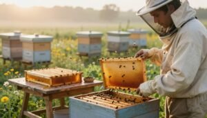 when to rotate honey frames out of service