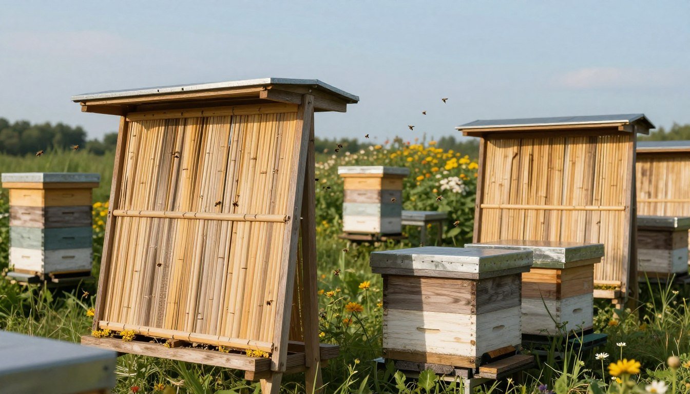 windbreak panels for open apiaries