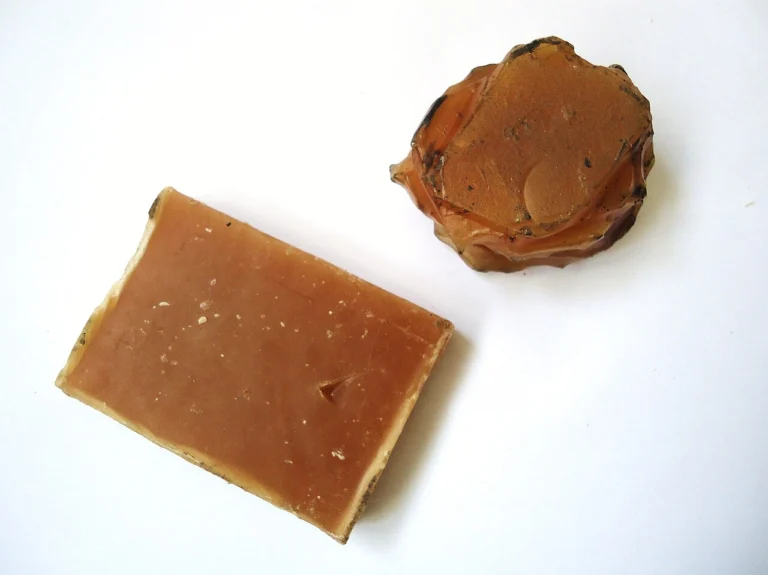 Raw beeswax blocks, the starting material for homemade wood polish