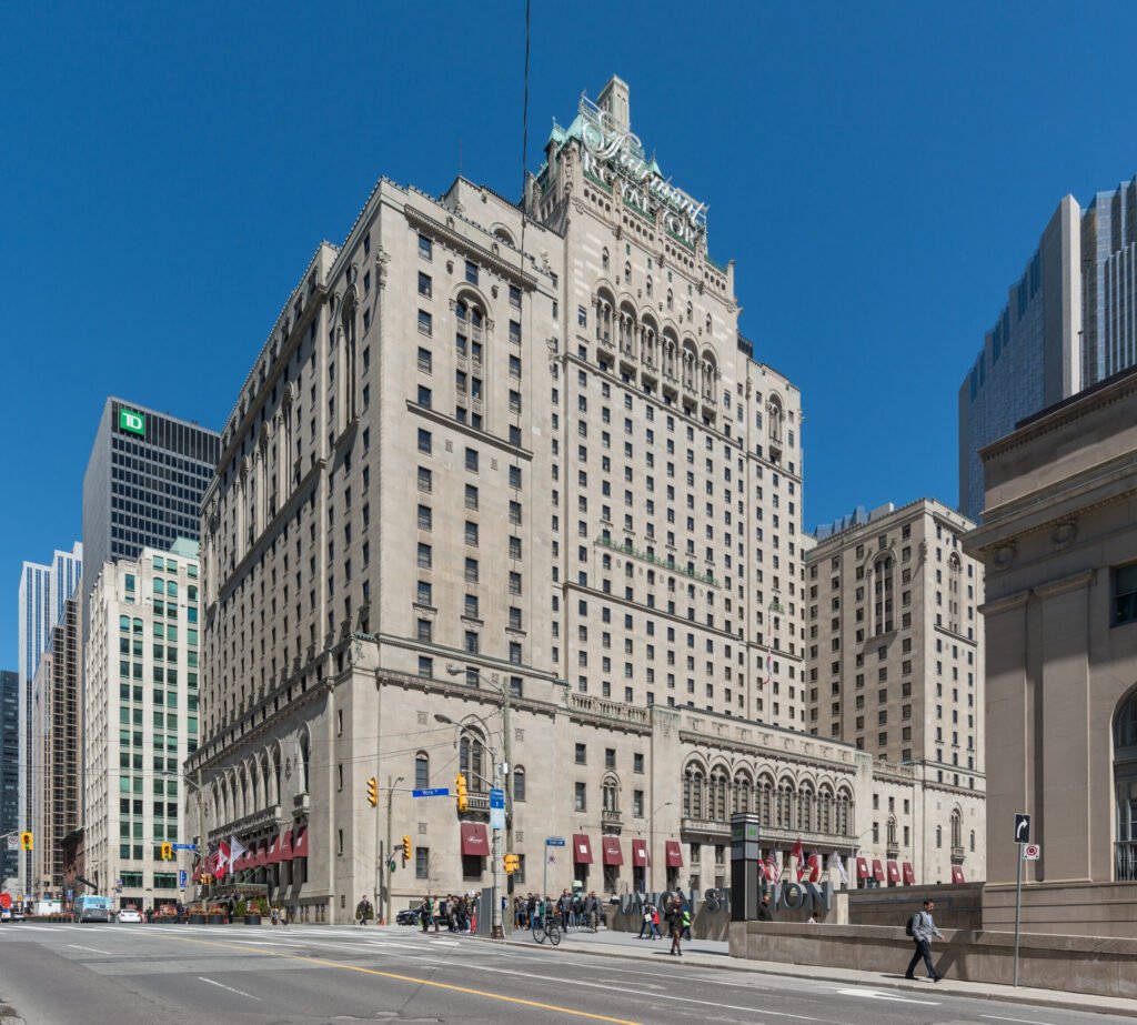 Exterior view of the Fairmont Royal York hotel in Toronto, site of the world's first hotel rooftop apiary