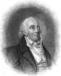Portrait grave de Francois Huber, naturaliste genevois aveugle qui a fonde la science moderne de la biologie des abeilles
