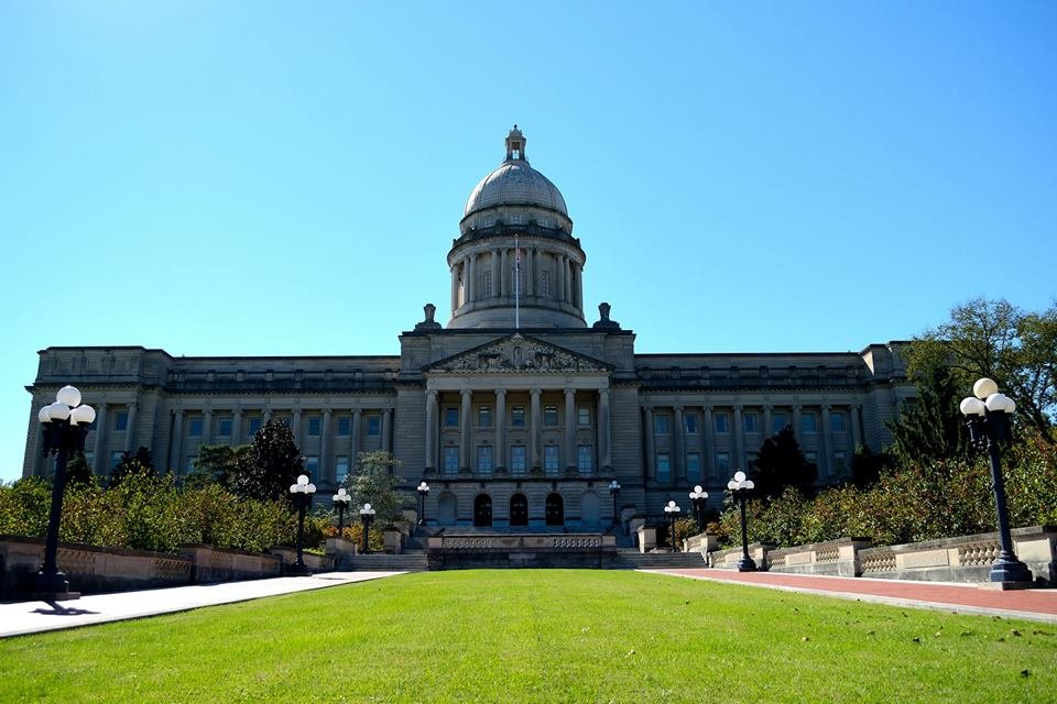 Exterior of the Kentucky State Capitol building representing state beekeeping law authority in Frankfort