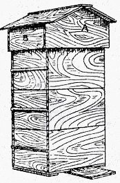 Illustration originale de la ruche populaire concue par l abbe Emile Warre