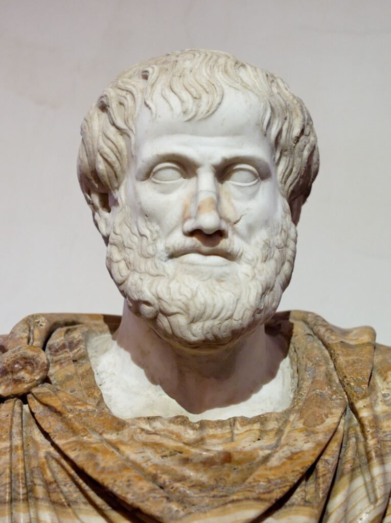 Marble bust of Aristotle, Roman copy of a Greek bronze original by Lysippos, National Roman Museum