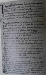 Handwritten Latin manuscript page from the 1086 Domesday Book survey