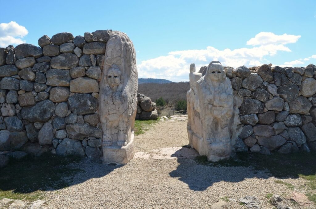 The Sphinx Gate above the Yerkapi rampart at Hattusa, the Hittite capital where the law tablets were found