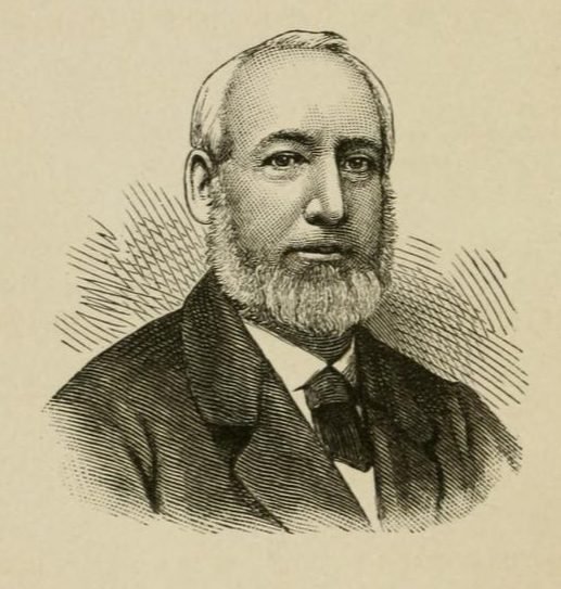 Historical portrait of Moses Quinby, inventor of the 1873 bellows bee smoker