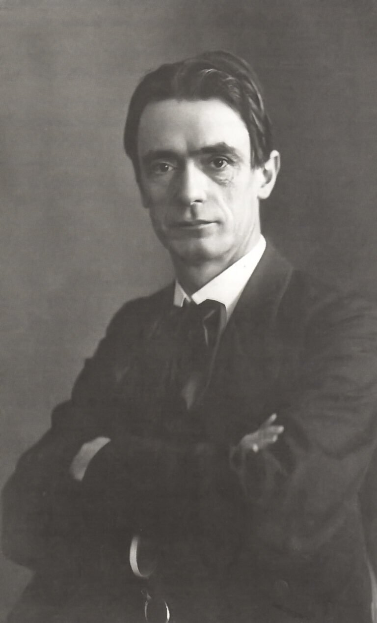 Circa-1905 portrait photo of Rudolf Steiner, founder of biodynamic beekeeping philosophy