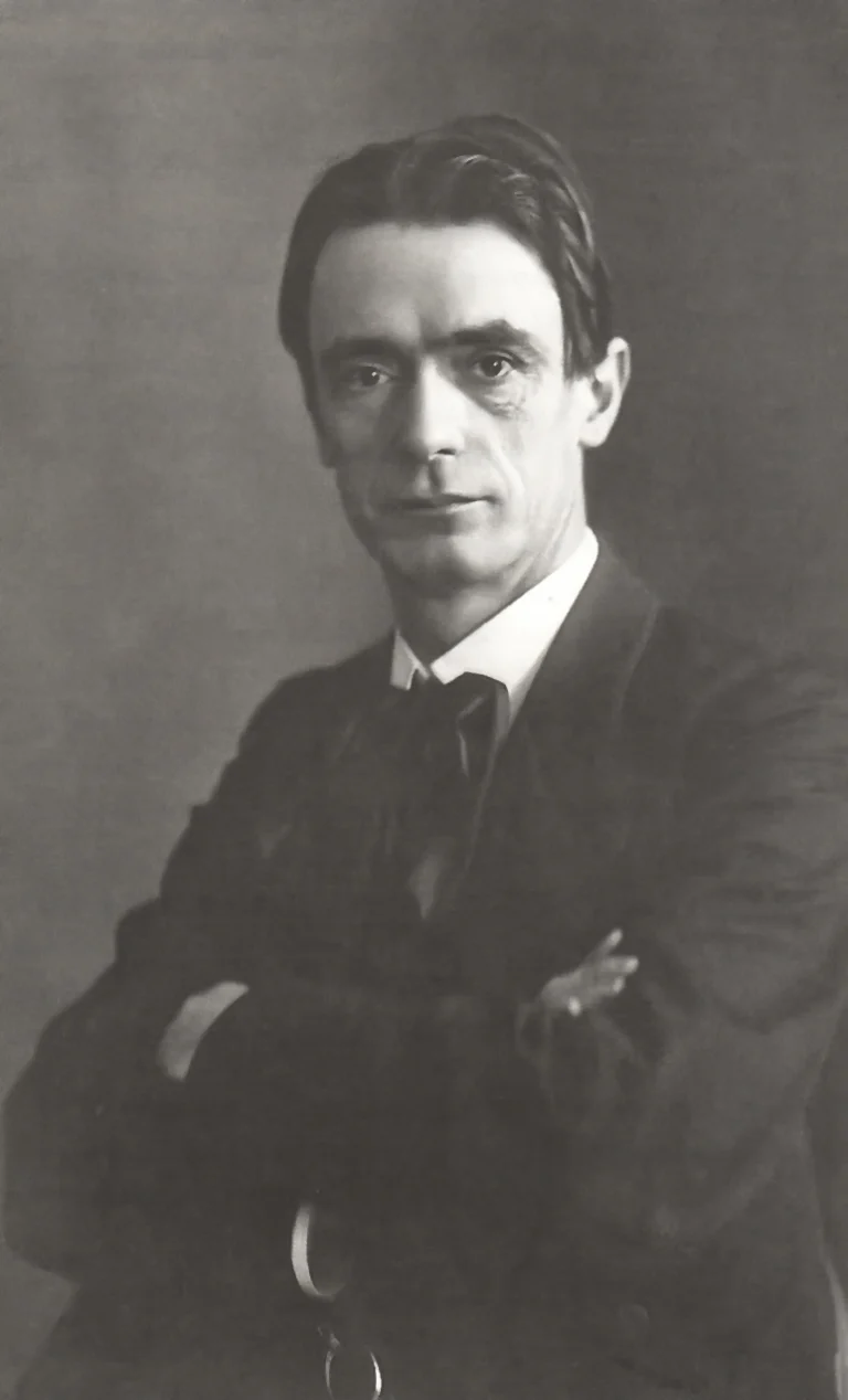 Circa-1905 portrait photo of Rudolf Steiner, founder of biodynamic beekeeping philosophy