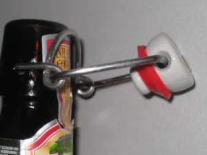 A swing-top glass bottle with reusable closure, a beginner-friendly bottling option for homemade mead that skips a separate capper