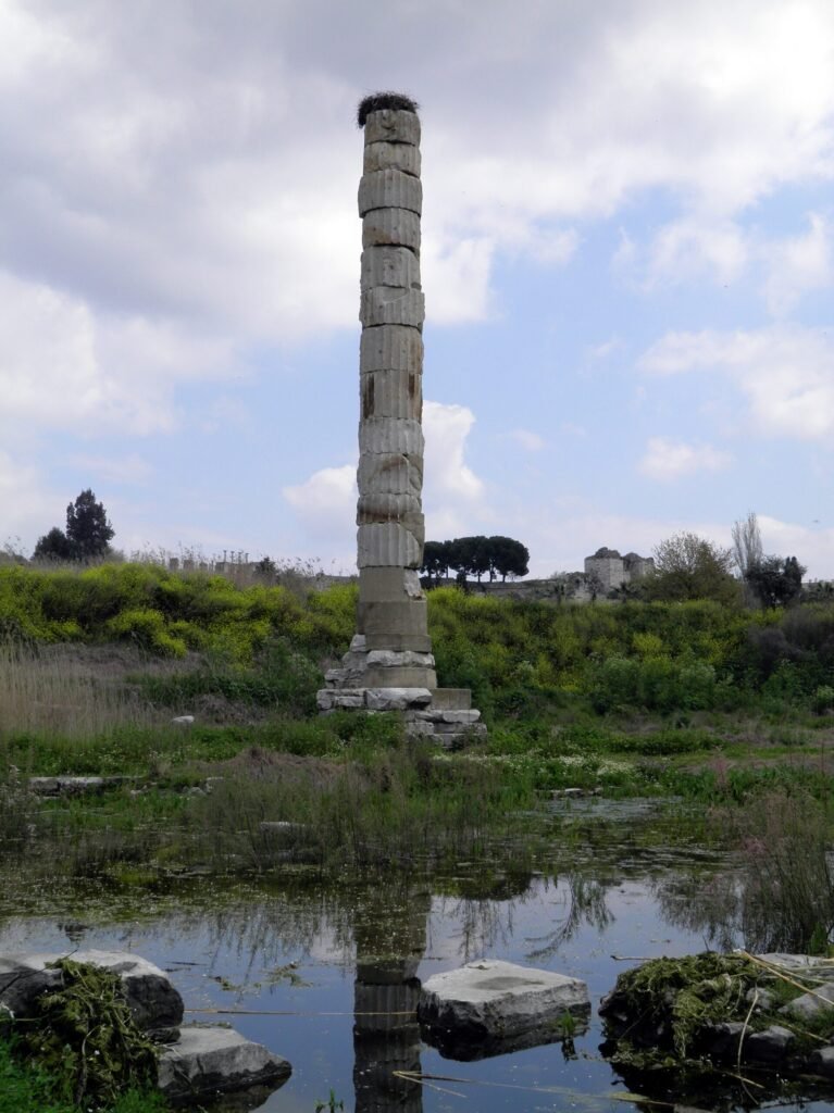 Ruins of the Temple of Artemis at Ephesus, the temple whose cult inspired the city's bee coinage